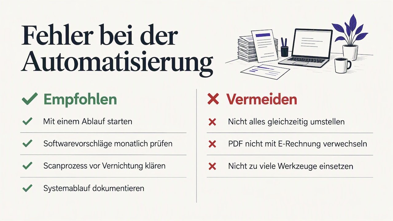 Six erreurs fréquentes lors de l'automatisation de la comptabilité