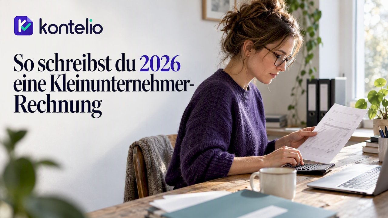 فاتورة صاحب مشروع صغير (Kleinunternehmer) على المكتب