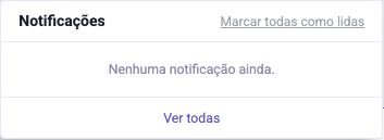 O sino aberto com as notificações mais recentes